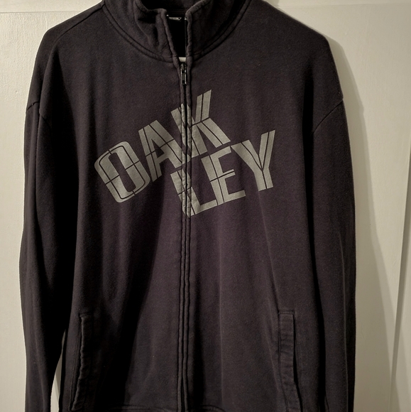 Men's Black Oakley Zip-Up Jacket - Picture 2 of 7